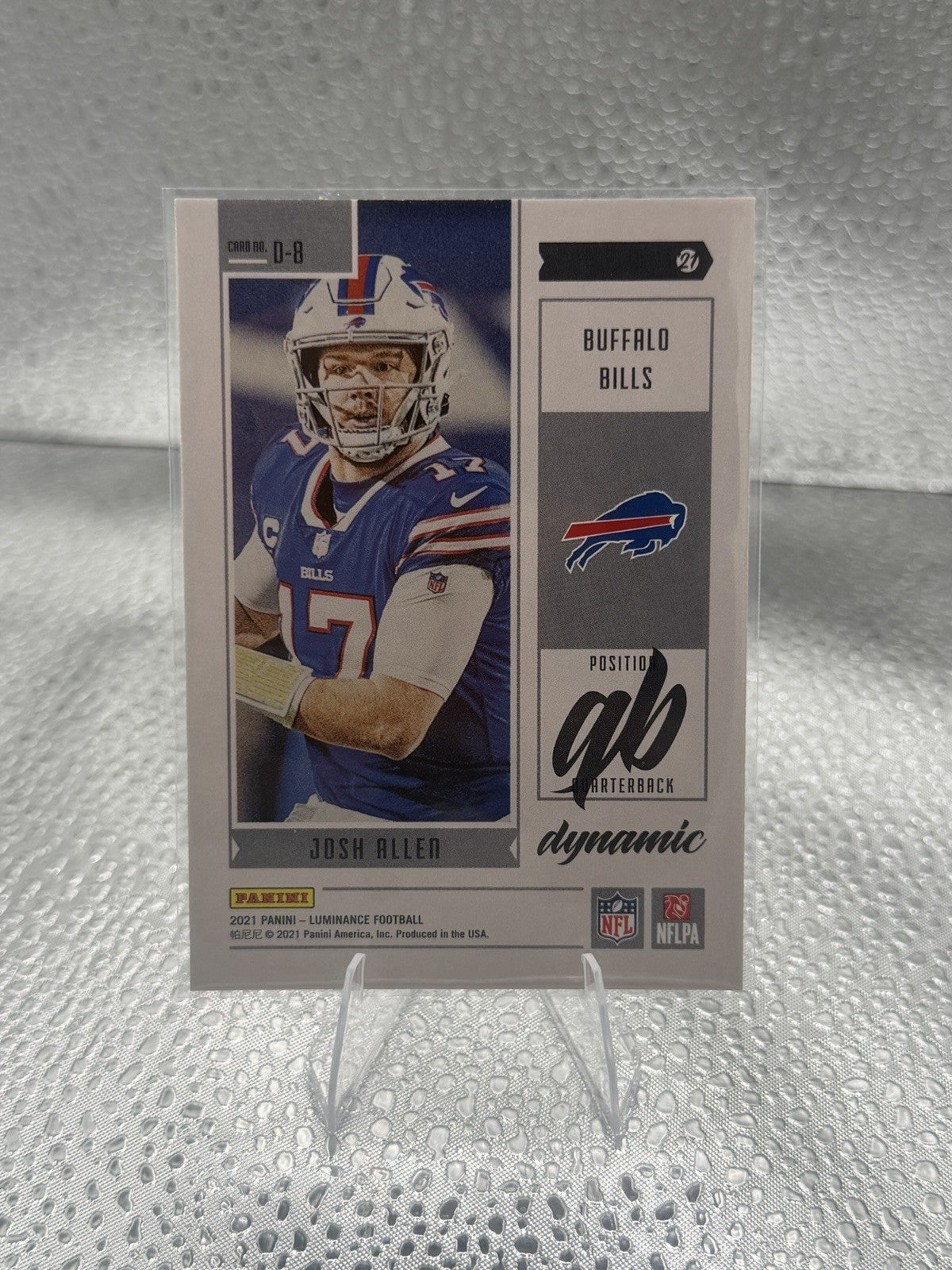 2021 Panini Luminance Josh Allen Dynamic #D-8 /100 SP Buffalo Bills #11/100