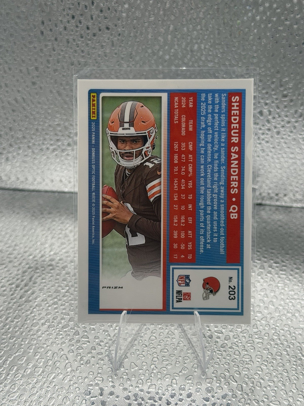 2025 Donruss Optic Shedeur Sanders Rated Rookie Stars Prizm RC #203 Browns