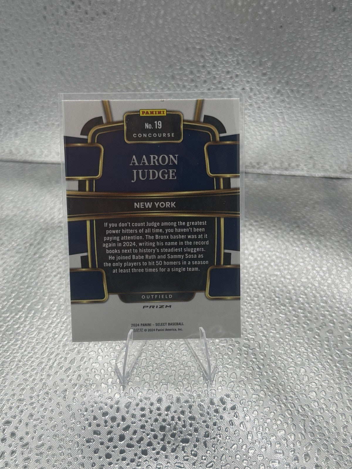 2024 Panini Select Aaron Judge Concourse Prizm #19 New York Yankees