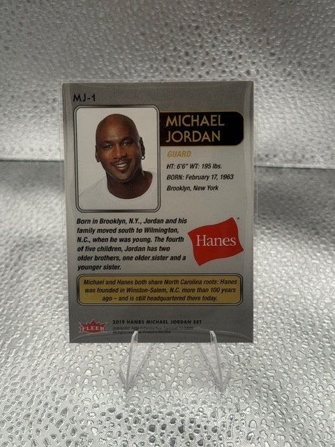 2019 Fleer Hanes Michael Jordan MJ-1 Promo Insert Card Chicago Bulls GOAT
