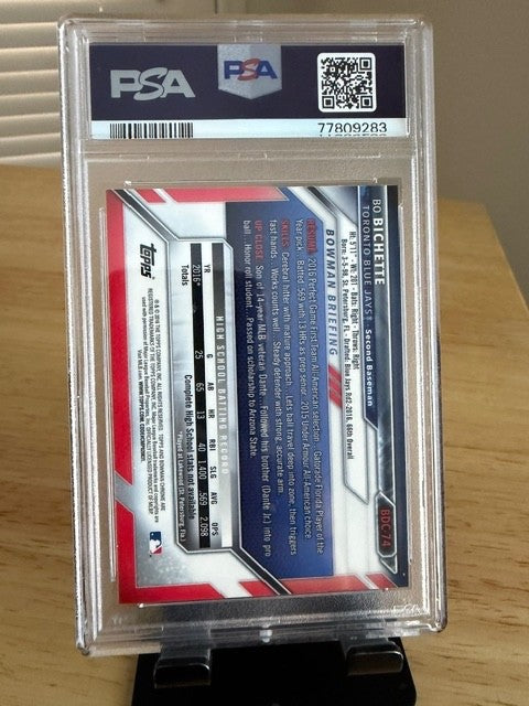 2016 Bowman Draft Bo Bichette 1st Bowman Chrome #BDC-74 PSA 10 GEM MT Blue Jays 
