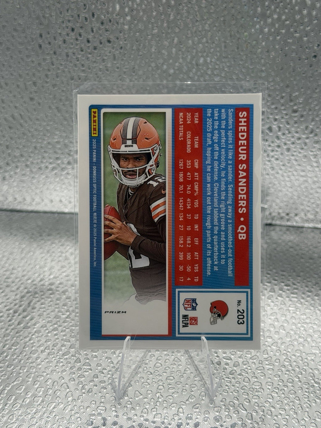 2025 Donruss Optic Shedeur Sanders Rated Rookie Stars Prizm RC #203 Browns