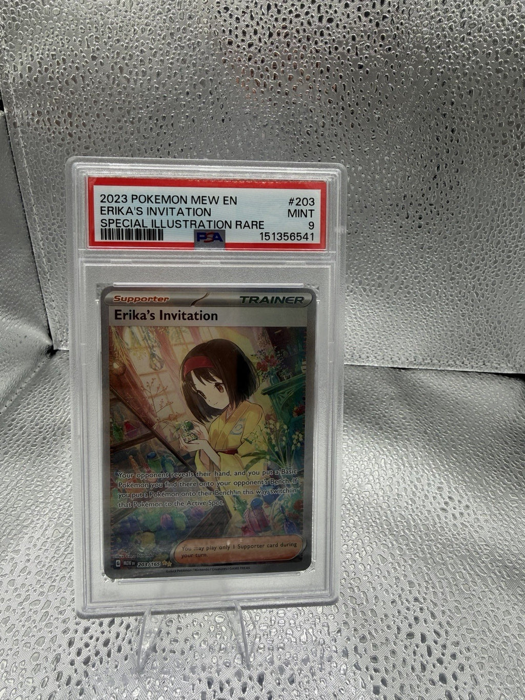 PSA 9 Erika’s Invitation 203/165 Special Illustration Rare 2023 Pokemon 151